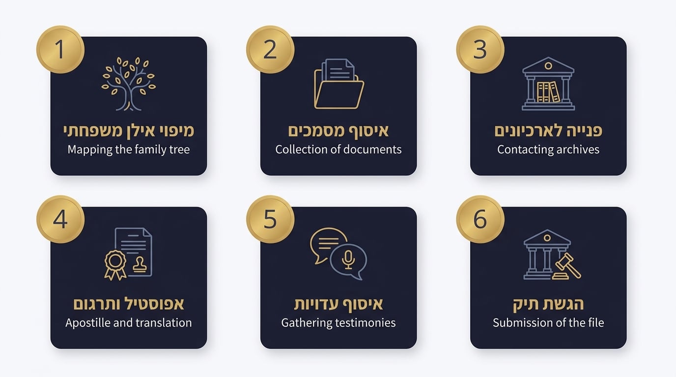 צעדים מעשיים לאיסוף מסמכים כאשר ארכיון מדינת המקור סגור