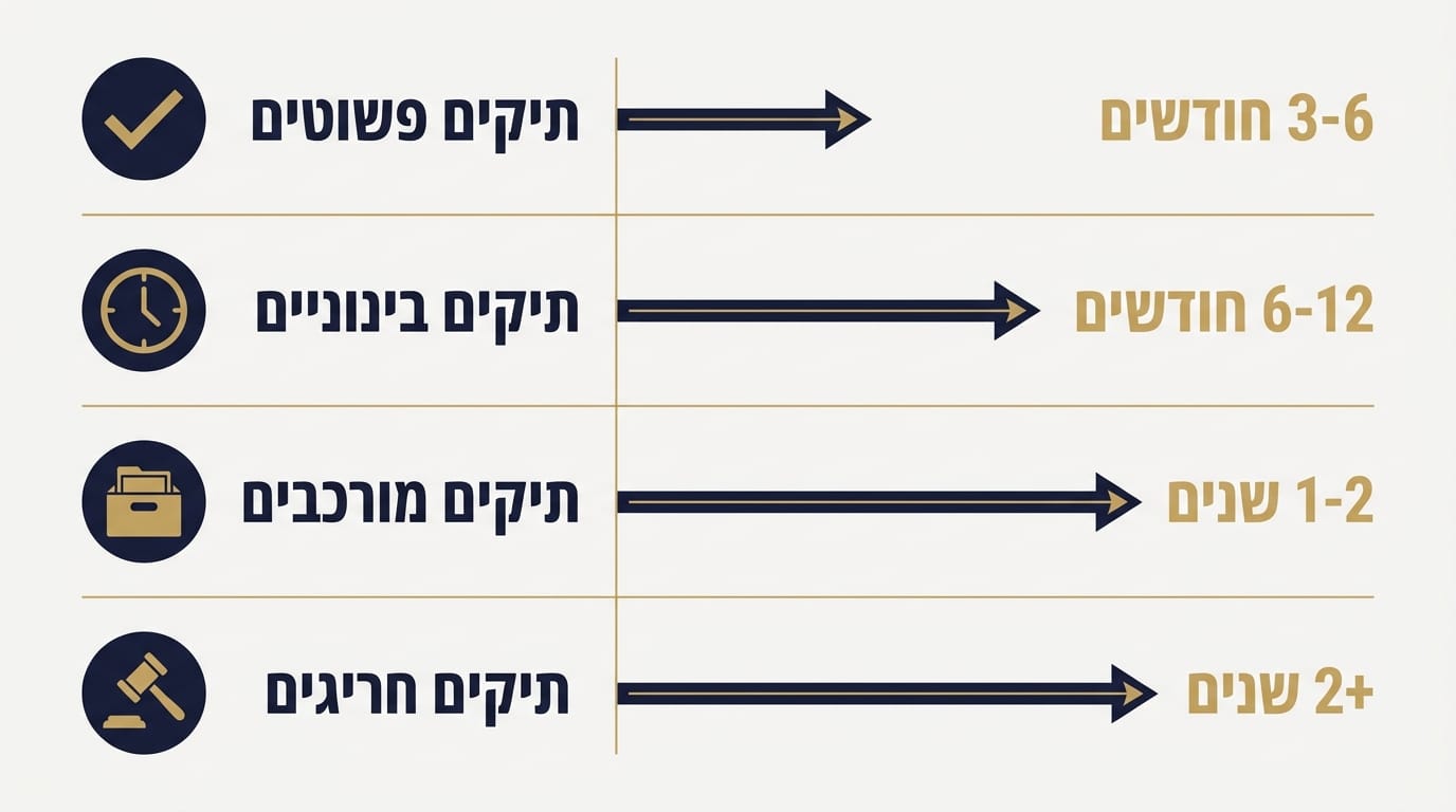 זמני טיפול ועלויות צפויות בהליך הוכחת זכאות דרך האם