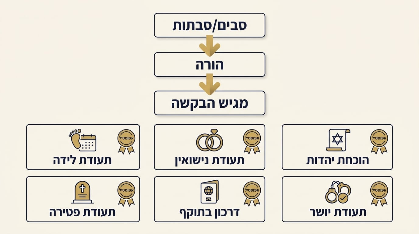 מסמכים נדרשים להוכחת קשר משפחתי לסבא וסבתא לצורך אזרחות ישראלית