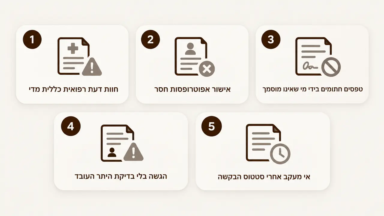 חמש טעויות שגורמות לעיכובים בבקשות היתר סיעוד