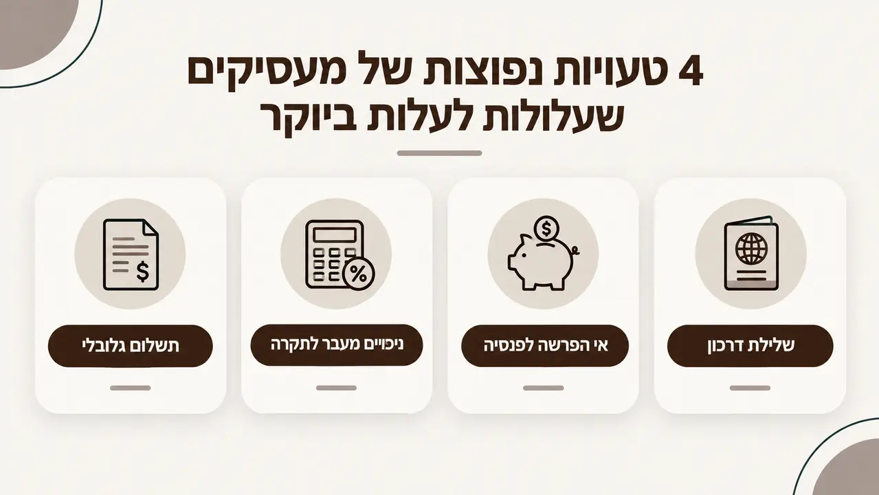 ארבע טעויות שגורמות למעסיקים לשלם מאות אלפי שקלים