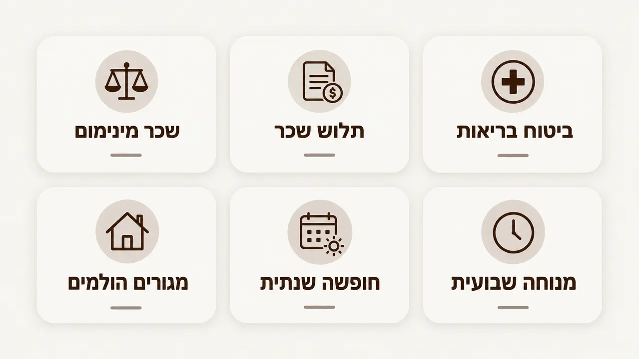 טבלת סיכום: זכות, מי אחראי ומה הסנקציה בהפרה