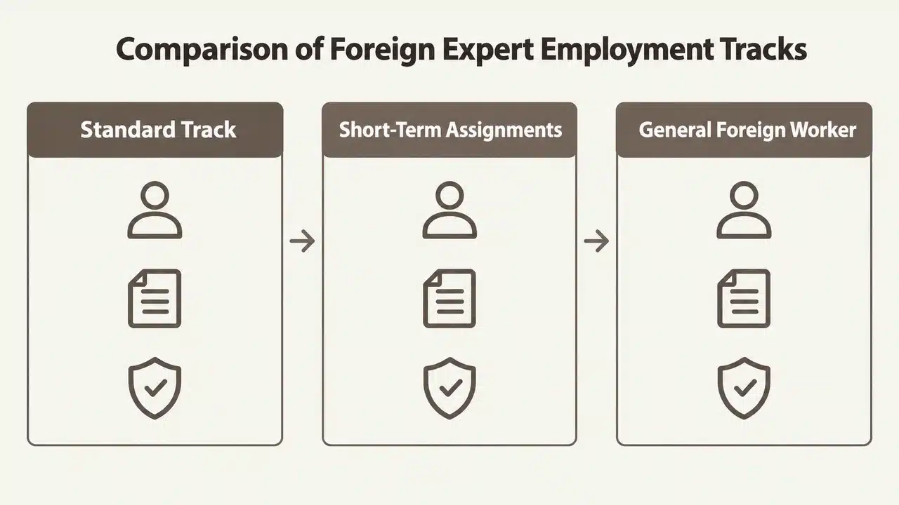 Comparison of Foreign Expert Employment Tracks in Israel